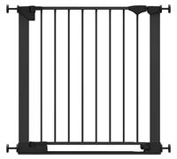 Safetots SafeStep Gate, Black, 75cm - 82cm, Extra Low Walkthrough, Pressure Fit Safety Gate, Baby Gate for Stairs, Hallways and Doors, Easy Installation
