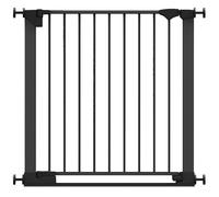 Safetots SafeStep Gate, Black, 82cm - 89cm, Extra Low Walkthough, 67cm Extra Wide Doorway, One Piece Extra Wide Baby Gate - Black - Metal - 82cm -89cm