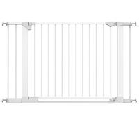 Safetots Safestep Gate, White, 117Cm - 124Cm, Extra Low Walkthough, 81Cm Extra Wide Doorway, Extra Wide Baby Gate