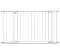 Safetots Safestep Gate, White, 131Cm - 138Cm, Extra Low Walkthough, 81Cm Extra Wide Doorway, Extra Wide Baby Gate