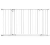 Safetots Safestep Gate, White, 138Cm - 145Cm, Extra Low Walkthough, 81Cm Extra Wide Doorway, Extra Wide Baby Gate