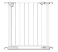 Safetots SafeStep Gate, White, 68cm - 75cm, Extra Low Walkthrough, Pressure Fit Safety Gate, Baby Gate for Stairs, Hallways and Doors, Easy Installation