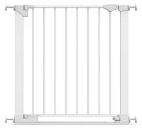 Safetots SafeStep Gate, White, 75cm - 82cm, Extra Low Walkthrough, Pressure Fit Safety Gate, Baby Gate for Stairs, Hallways and Doors, Easy Installation