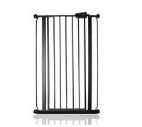 Safetots Extra Tall Narrow Metal Safety Gate Pressure Fit, 68.5Cm - 75Cm, Matt Black, 104Cm In Height, Extra Tall Baby Gate, Black