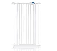 Safetots Extra Tall Narrow Metal Safety Gate Pressure Fit, 68.5Cm - 75Cm, White, 104Cm In Height, Extra Tall Baby Gate