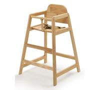 Safetots Simply Stackable Wooden High Chair, Natural, Highchair for Baby and Toddler, Stylish and Practical, Baby Highchair for Your Home or Space Saving High Chair for Restaurant
