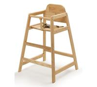 Safetots Simply Stackable Wooden High Chair, Natural, Highchair for Baby | Stylish and Practical, Baby and Toddler Highchair for Your Home or Space Saving High Chair for Restaurant