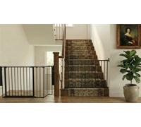Safetots Solution For Up And Down Staircases, Black, Multi Panels, Up To 122Cm, And, Screw Fit Gate, 67Cm - 105.5Cm