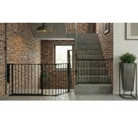 Safetots Solution For Up And Down Staircases, Black, Multi Panels, Up To 135Cm, And, Screw Fit Gate, 67Cm - 105.5Cm
