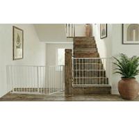 Safetots Solution For Up And Down Staircases, White, Multi Panels, Up To 148Cm, And, Screw Fit Gate, 67Cm - 105.5Cm