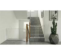 Safetots Solution For Up And Down Staircases, White, Multi Panels, Up To 154Cm, And, Screw Fit Gate, 67Cm - 105.5Cm