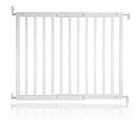 Safetots Stair Gate Wooden, Chunky, Screw Fit Gate, White, 63.5cm - 105.5cm