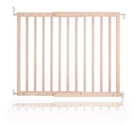Safetots Top of The Stairs Screw Fitted Stair Gate, Natural Wooden, 63.5cm - 105.5cm, Wood Baby Gate, Screw Fit Safety Barrier, Stylish and Practical Safety Gate