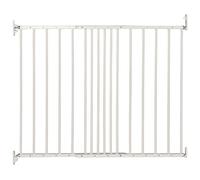 Safetots Top of The Stairs Screw Fitted Stair Gate, White Metal, 62.5cm - 106.8cm, Metal Baby Gate, Screw Fit Safety Barrier, Stylish and Practical Safety Gate