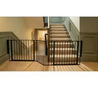 Safetots Two Door Multi Panel Solution For Up And Down Staircases, Black, 174Cm Of Length, Includes 2 Door Opening Panels