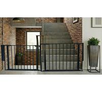 Safetots Two Door Multi Panel Solution For Up And Down Staircases, Black, 187Cm Of Length, Includes 2 Door Opening Panels