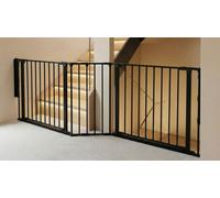 Safetots Two Door Multi Panel Solution For Up And Down Staircases, Black, 194Cm Of Length, Includes 2 Door Opening Panels