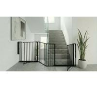 Safetots Two Door Multi Panel Solution For Up And Down Staircases, Black, 259Cm Of Length, Includes 2 Door Opening Panels
