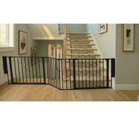 Safetots Two Door Multi Panel Solution For Up And Down Staircases, Black, 272Cm Of Length, Includes 2 Door Opening Panels