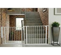 Safetots Two Door Multi Panel Solution For Up And Down Staircases, White, 187Cm Of Length, Includes 2 Door Opening Panels