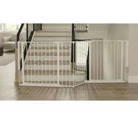 Safetots Two Door Multi Panel Solution For Up And Down Staircases, White, 207Cm Of Length, Includes 2 Door Opening Panels
