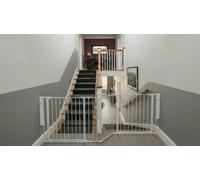 Safetots Two Door Multi Panel Solution for Up and Down Staircases, White, 220cm of length, includes 2 Door Opening Panels, White