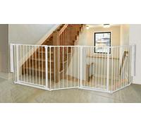 Safetots Two Door Multi Panel Solution For Up And Down Staircases, White, 246Cm Of Length, Includes 2 Door Opening Panels