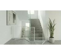 Safetots Two Door Multi Panel Solution For Up And Down Staircases, White, 259Cm Of Length, Includes 2 Door Opening Panels