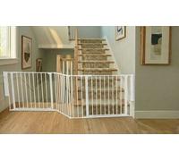 Safetots Two Door Multi Panel Solution For Up And Down Staircases, White, 272Cm Of Length, Includes 2 Door Opening Panels