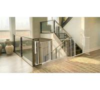 Safetots Two Door Multi Panel Solution For Up And Down Staircases, White, 298Cm Of Length, Includes 2 Door Opening Panels