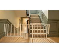 Safetots Two Door Multi Panel Stair Gate, White, Up to 174cm