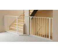 Safetots Two Door Multi Panel Solution For Up And Down Staircases, White, 194Cm Of Length, Includes 2 Door Opening Panels
