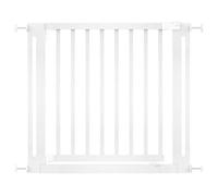 Safetots Wooden Elegance Gate, White, 87cm - 95cm, Pressure Fit Safety Gate, 65cm Extra Wide Doorway, One Piece Extra Wide Gate for Stairs, Hallways and Doors, Stylish Design Easy Installation