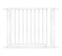Safetots Wooden Elegance Gate, White, 95cm - 103cm, Pressure Fit | No drilling required, one-piece gate with no extensions, extra-wide doorway and easy one-handed operation.