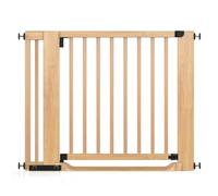 Safetots Wooden Heritage Flat Step Gate, Natural, 97cm-105cm, Pressure Fit | Extra low walkthrough, no drilling required, one-handed opening, optional one-way restrictor and extra-wide doorway.