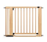 Safetots Wooden Heritage Flat Step Gate, Natural, 63cm - 71cm, Pressure Fit | Extra low walkthrough, no drilling required, one-handed opening, optional one-way restrictor and extra-wide doorway.