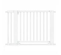 Safetots Wooden Heritage Flat Step Gate, White, 115Cm - 123Cm