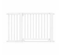 Safetots Wooden Heritage Flat Step Gate, White, 125Cm - 133Cm