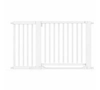 Safetots Wooden Heritage Flat Step Gate, White, 135Cm - 143Cm