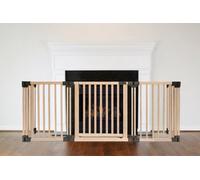 Safetots Wooden Multi Panel Fire Surround, 68Cm Deep X 200Cm Wide, Natural Wood, 76Cm Tall, Baby And Toddler Fire Guard