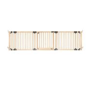Safetots Wooden Multi Panel Room Divider, Up To 116Cm, Natural Wood, 76Cm Tall, Flexible Room Divider For Baby And Toddler