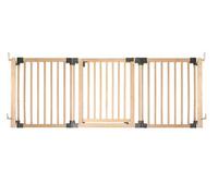 Safetots Wooden Multi Panel Room Divider, Up To 216Cm, Natural Wood, 76Cm Tall, Flexible Room Divider For Baby And Toddler