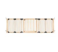 Safetots Wooden Multi Panel Room Divider, Up To 256Cm, Natural Wood, 76Cm Tall, Flexible Room Divider For Baby And Toddler