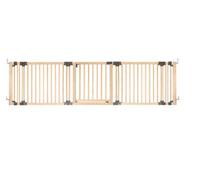 Safetots Wooden Multi Panel Room Divider, Up To 296Cm, Natural Wood, 76Cm Tall, Flexible Room Divider For Baby And Toddler