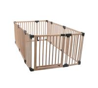 Safetots Wooden Play Den, 120cm x 200cm, Natural Wood, Baby Playpen, Play Den for Toddlers, Rectangular Play Pen, Easy Installation