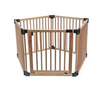 Safetots Wooden Play Den Pentagon 5 X 80Cm, Natural Wood, 76Cm High, With Soft Foam Play Mat, Warm Rose, 150Cm X 150Cm