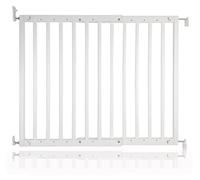 Safetots Chunky Wooden Screw Fit Stair Gate, White, 63.5cm - 105.5cm,