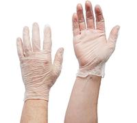 SafeTouch 50000012 Powder Free Clear Vinyl Gloves, Large (Pack of 100)