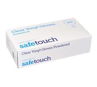 SafeTouch 50000013 Powder Free Clear Vinyl Gloves, X-Large (Pack of 100)