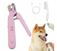 Safetrim - Outil De Coupe Des Griffes Doux Et Maîtrisé Pour Animaux, Lime À Ongles Intégrée Avec Protection Et Lumière, Pour Une Coupe Des Ongles Sûre Et Sans Danger, Et Un Faible Niveau Sonore (Pink)